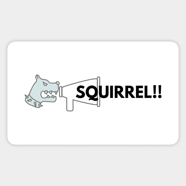 DOG vs SQUIRREL Sticker by Karolyn's Kreations!